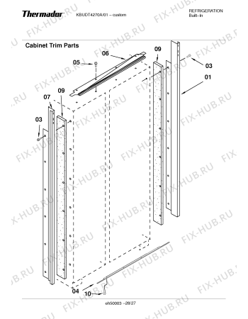 Схема №15 KBUDT4250A 42" SXS REFRIG (SS) DESIGNER HDL с изображением Инструкция по установке/монтажу для посудомоечной машины Bosch 00422441